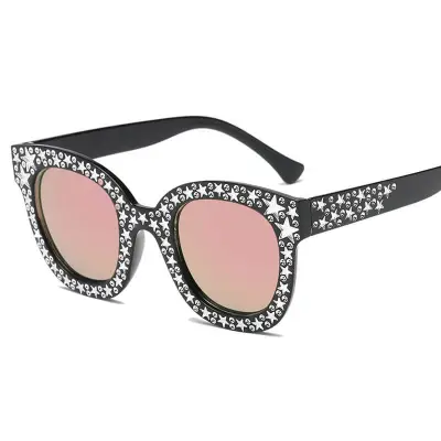 Fashion Big Frame Pentagram Pattern Sunglasses