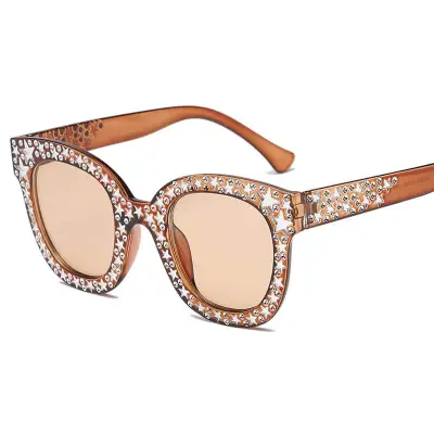 Fashion Big Frame Pentagram Pattern Sunglasses