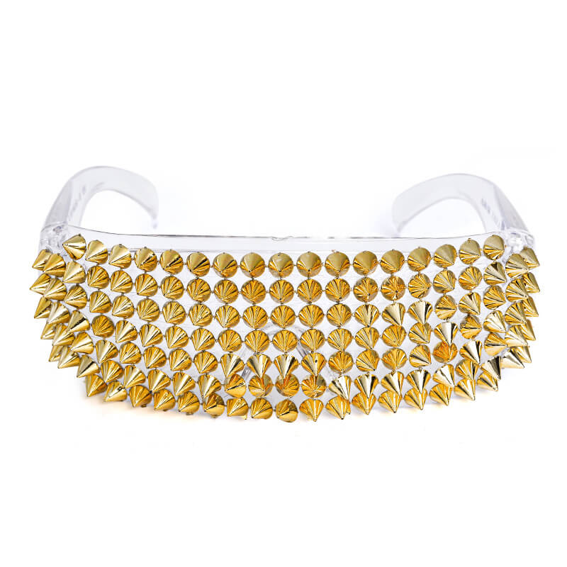 Wholesale Creative V-shaped Rivet Decorative Sunglasses