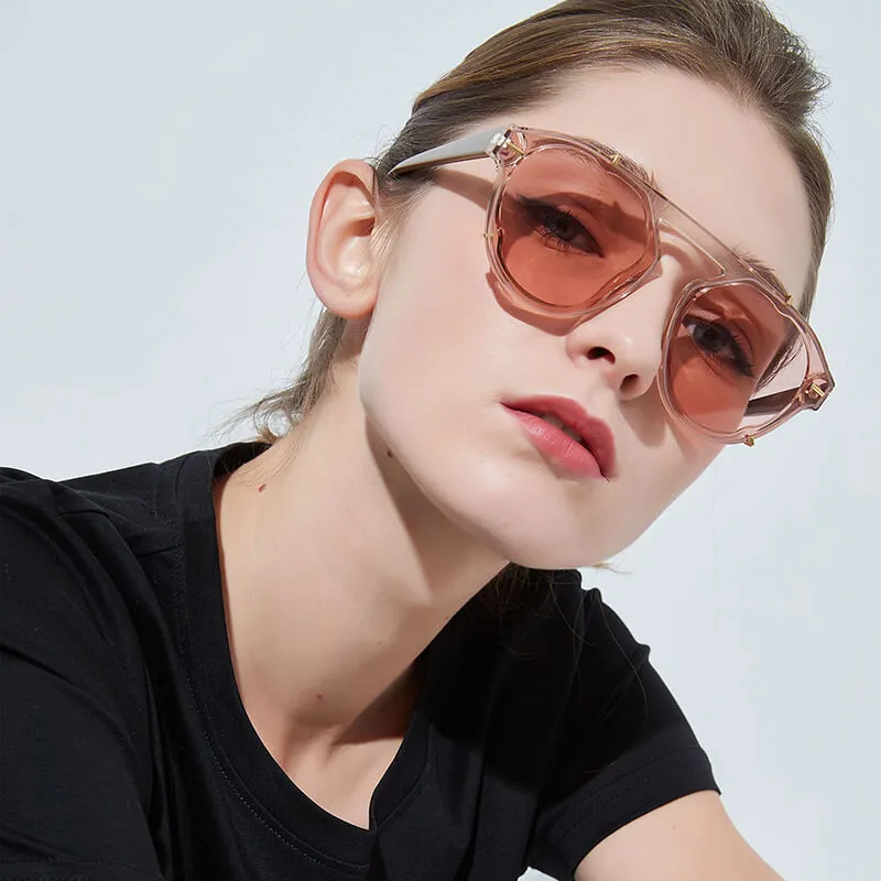 Unique Studded Decoration Cat Eye Sunglasses