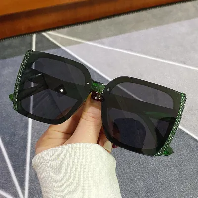 Fashion Square Frame Spot Painting Sunglasses Vintage