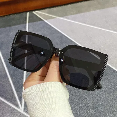 Fashion Square Frame Spot Painting Sunglasses Vintage