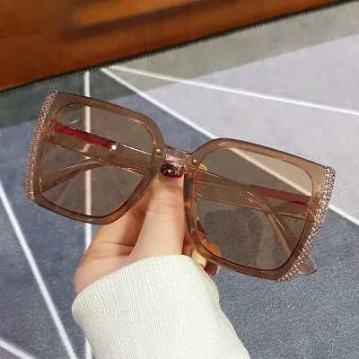 Fashion Square Frame Spot Painting Sunglasses Vintage