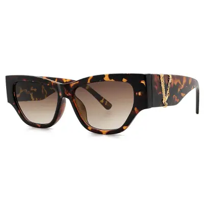 Fashion Small Frame Letter Design Sunglasses with PC Lens