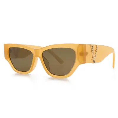 Fashion Small Frame Letter Design Sunglasses with PC Lens