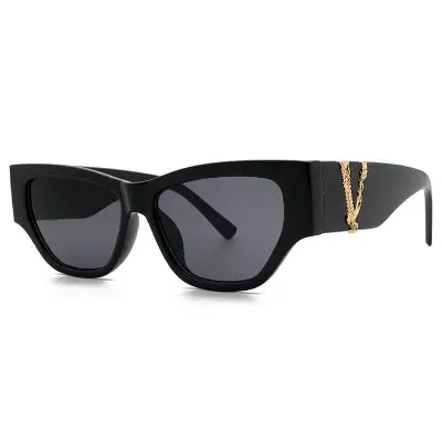 Fashion Small Frame Letter Design Sunglasses with PC Lens