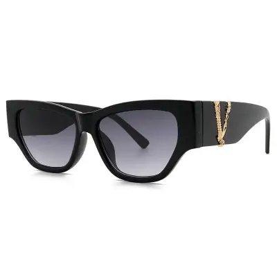 Fashion Small Frame Letter Design Sunglasses with PC Lens