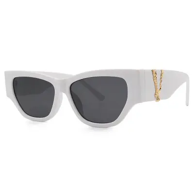 Fashion Small Frame Letter Design Sunglasses with PC Lens