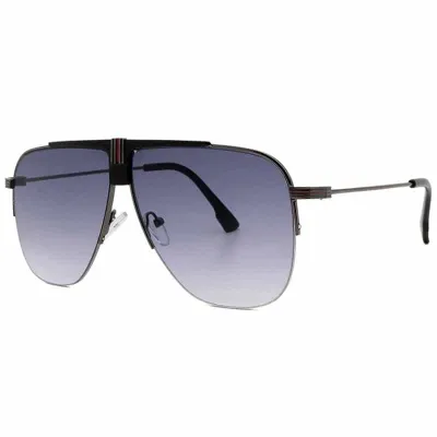 Fashion Rimless Design Big Lens PC Resin Sunglasses Metal Frame