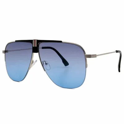 Fashion Rimless Design Big Lens PC Resin Sunglasses Metal Frame
