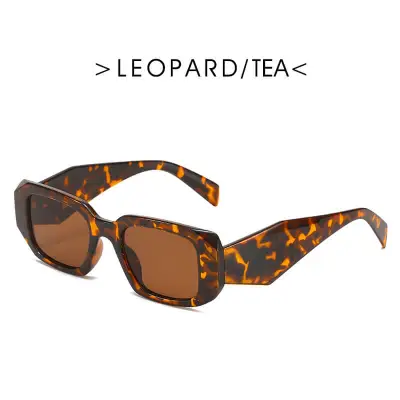 Retro Small Frame Wide Temples Design Square Frame Sunglasses
