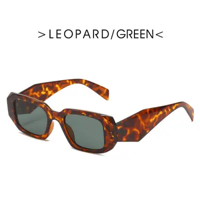 Retro Small Frame Wide Temples Design Square Frame Sunglasses