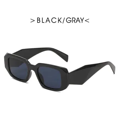 Retro Small Frame Wide Temples Design Square Frame Sunglasses