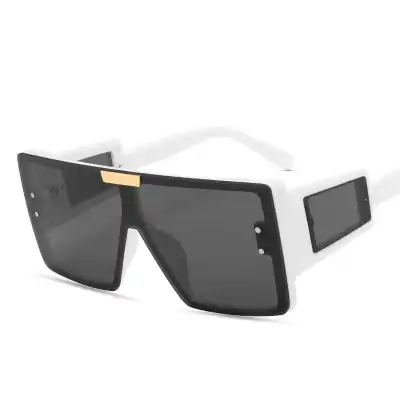 Trendy Big Frame Square One-piece Design Sunglasses
