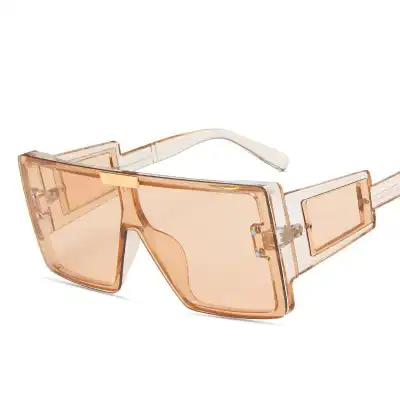 Trendy Big Frame Square One-piece Design Sunglasses