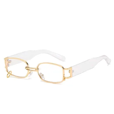 Unique Square Frame Design Ring Decoration Sunglasses