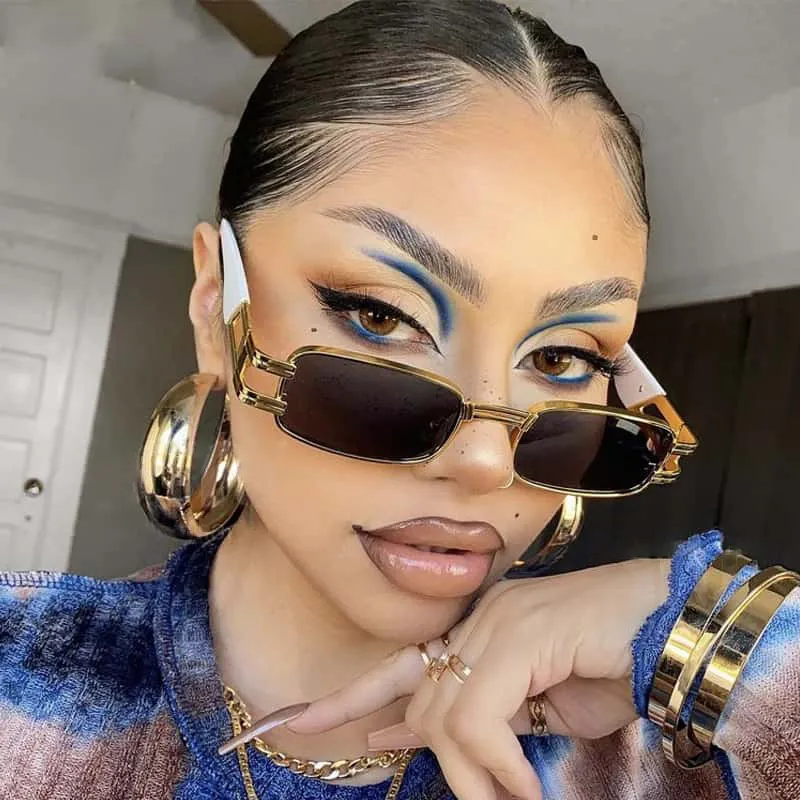 Unique Square Frame Design Ring Decoration Sunglasses