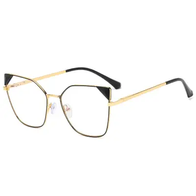 Fashion Square Frame Anti-blue Light Flat Mirror Sunglasses