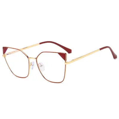 Fashion Square Frame Anti-blue Light Flat Mirror Sunglasses