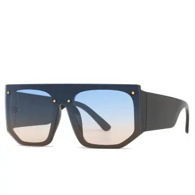 Fashion Big Frame One-piece Design Square Sunglasses for Women