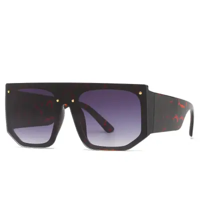 Fashion Big Frame One-piece Design Square Sunglasses for Women