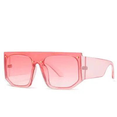 Fashion Big Frame One-piece Design Square Sunglasses for Women