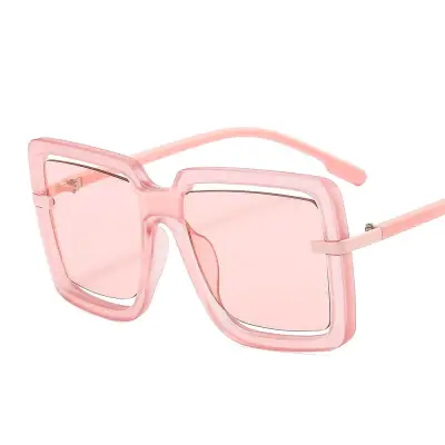 Fashion Big Frame Hollow Design Sunglasses