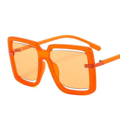 Fashion Big Frame Hollow Design Sunglasses