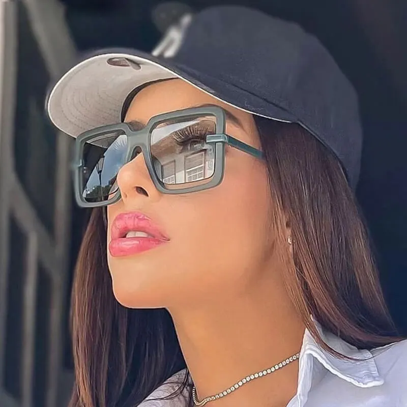 Fashion Big Frame Hollow Design Sunglasses