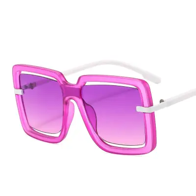 Fashion Big Frame Hollow Design Sunglasses