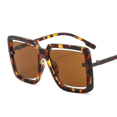 Fashion Big Frame Hollow Design Sunglasses