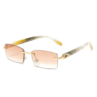 Fashion Square Rimless Design Sunglasses for Women