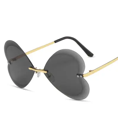 Unique Butterfly Shape Rimless Design Sunglasses