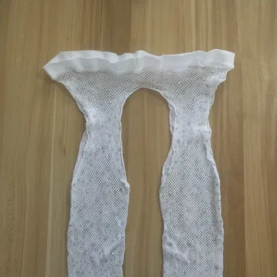 Women Sexy Rhinestone Shiny Fishnet Mesh Pantyhose