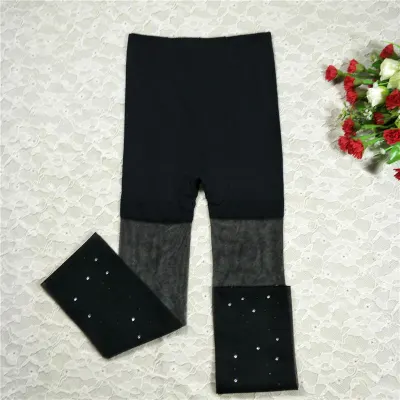 Women Sexy See-through Rhinestone Decor Mesh Pantyhose
