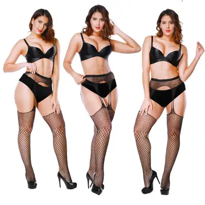 Women Sexy Solid Color Cut-out Pantyhose