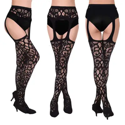 Women Sexy Solid Color Cut-out Pantyhose