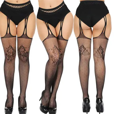 Women Sexy Solid Color Cut-out Pantyhose