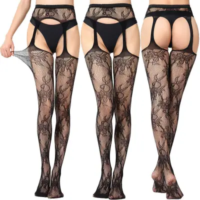 Women Sexy Solid Color Cut-out Pantyhose