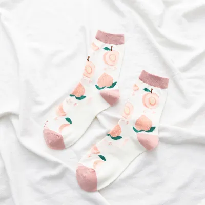 Fashion Fruits Pattern Cotton Socks
