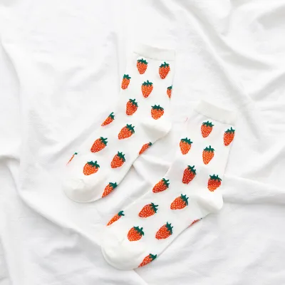 Fashion Fruits Pattern Cotton Socks