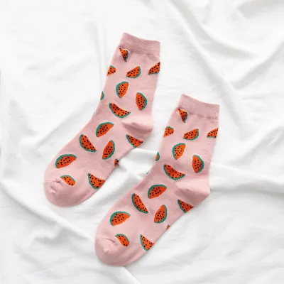 Fashion Fruits Pattern Cotton Socks
