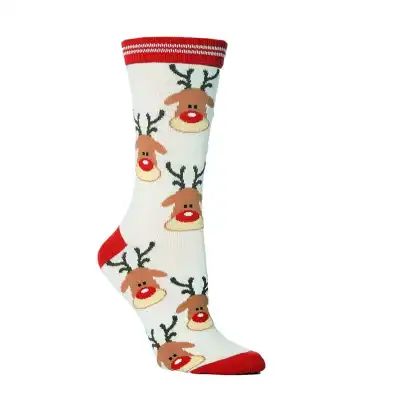 Fashion Christmas Cartoon Pattern Cotton Socks for Unisex