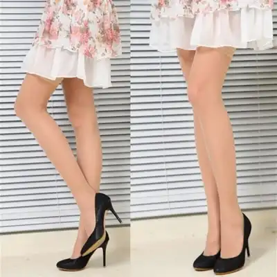 Fashion Women Sexy Solid Color Stripe Printed Ultra-Thin Breathable Stockings