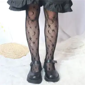 Women Sexy Star And Moon Mesh Hollow Out Pantyhose