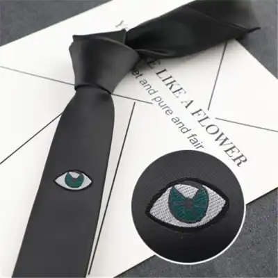 Fashion Rose And Tiger Embroidered Tie