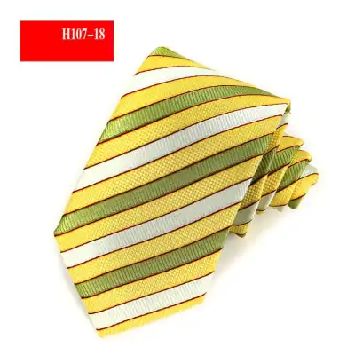 Men Business Polka Dot Stripe Pattern Nylon Tie