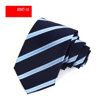 Men Business Polka Dot Stripe Pattern Nylon Tie