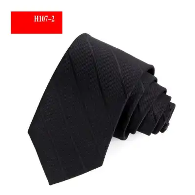 Men Business Polka Dot Stripe Pattern Nylon Tie