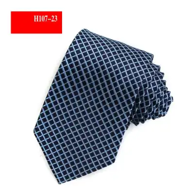Men Business Polka Dot Stripe Pattern Nylon Tie